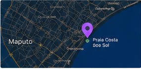 Mapa de localização - Praia Costa do Sol, Maputo