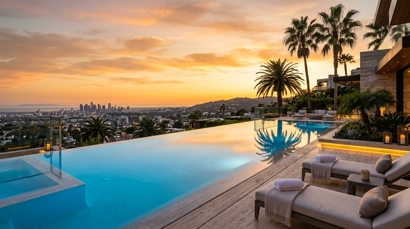 Piscina de luxo Sky Pool construída