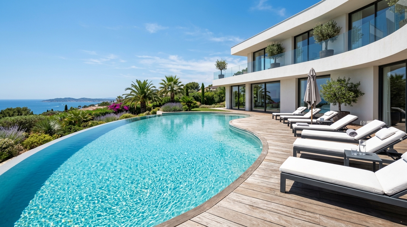 Piscina de luxo - Vista diurna